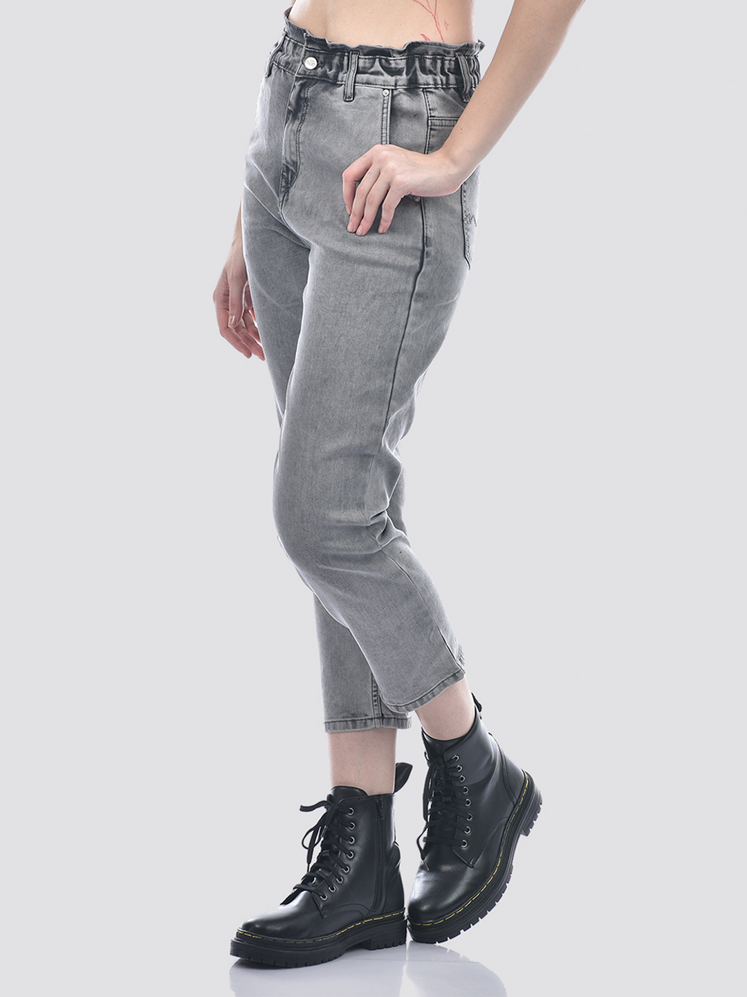 Numero Uno Women Grey Baggy Fit Sustainable Jeans